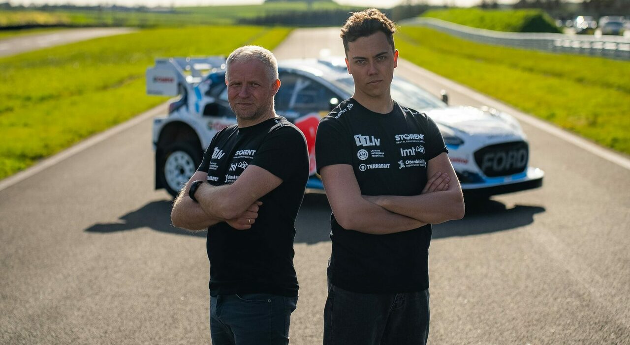 A destra il 24enne lettone Mārtiņš Sesks all'esordio nel WRC con il non più giovanissimo navigatore (45 anni) Renārs Francis