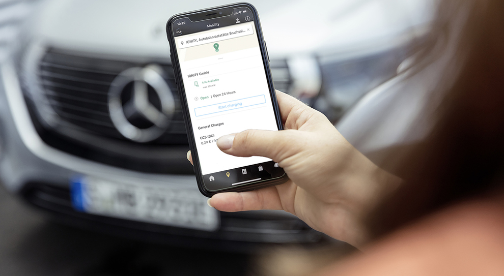 Ricarica facile di Mercedes con la App Me Charge