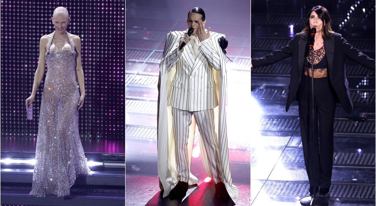 Sanremo 2025, pagelle look seconda serata: Bianca Balti vera diva (10), Damiano David come Harry Styles (9), Achille Lauro gangster (9)