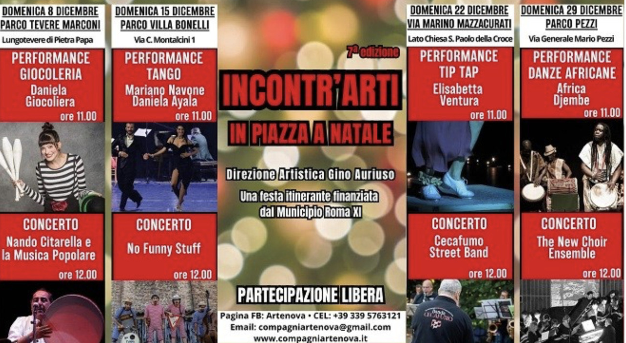 Roma, al Portuense ha inizio la rassegna “Incontr’arti..in piazza a Natale”