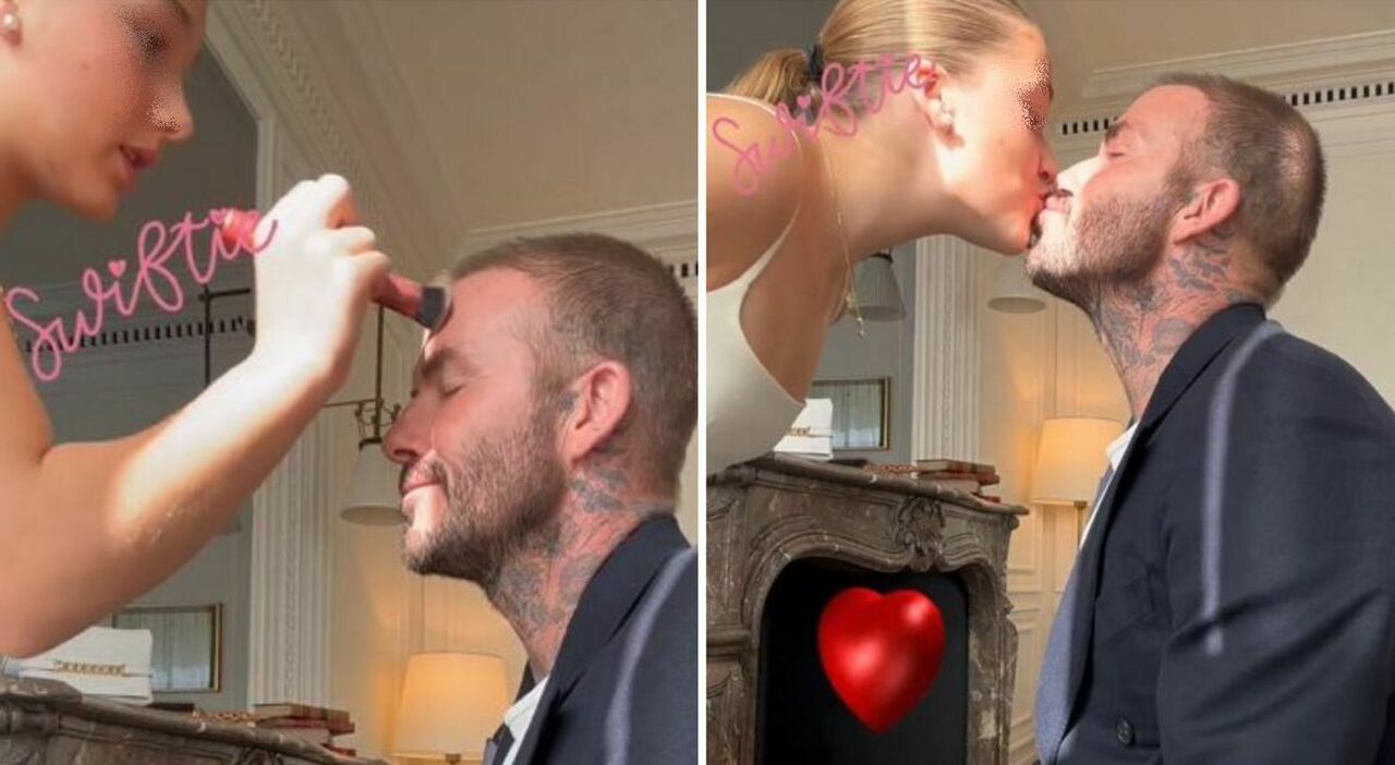 David Beckham, il bacio sulla bocca alla figlia 12enne divide i fan: «Voglio mostrare amore»