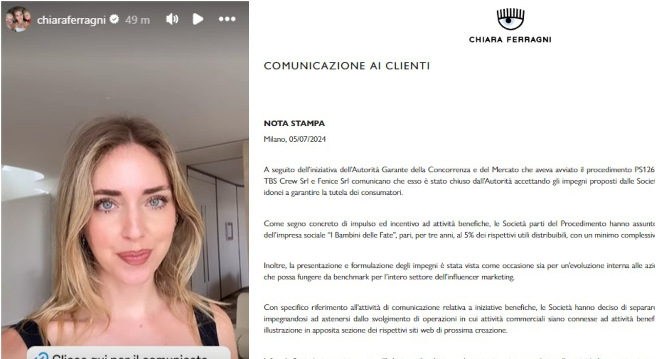 Chiara Ferragni e il caso uova di Pasqua, la svolta: separate le attività commerciali da quelle benefiche. L'annuncio su Instagram