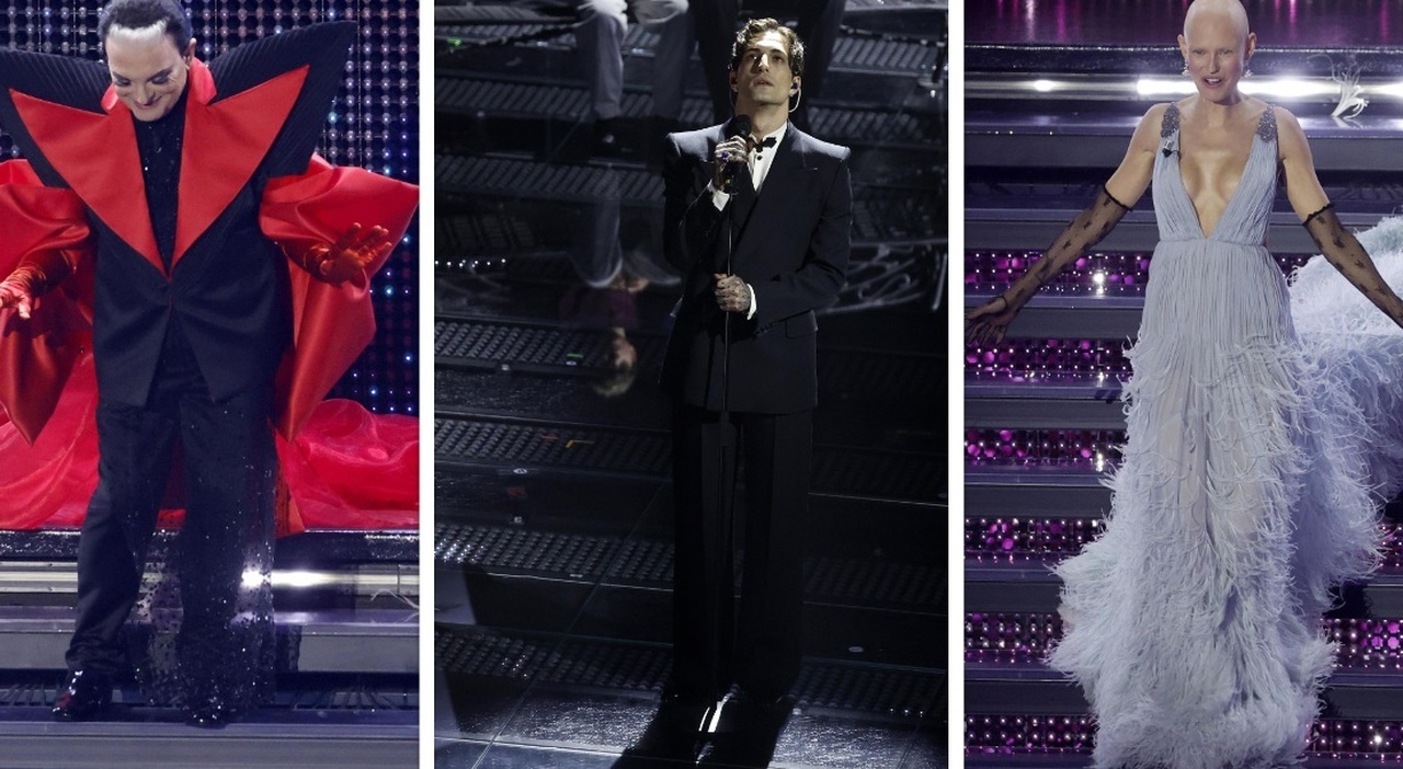 Sanremo 2025, le pagelle dei look della seconda serata: Damiano David che classe (9), Bianca Balti principessa (9), Elodie femme fatale (8), Malgioglio re dello strascico