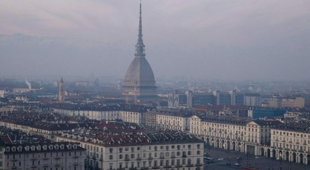 Una veduta aerea di Torino