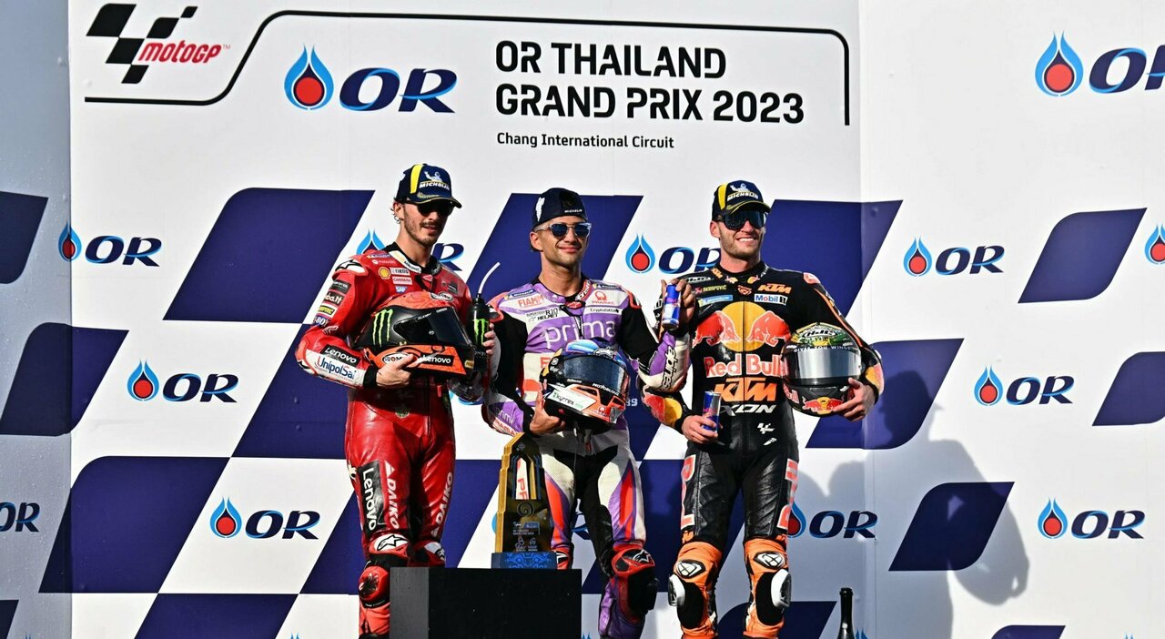 Il podio del Gp di Thailandia