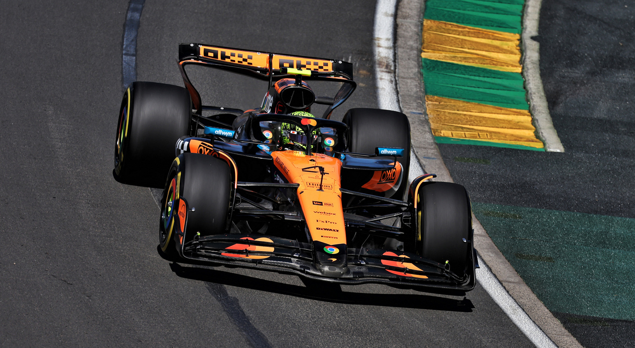 La McLaren di Lando Norris, la più veloce nelle prime prove in Australia