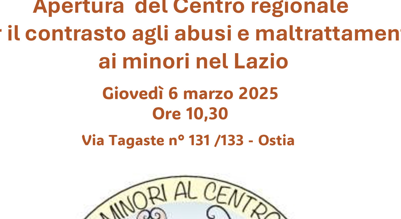 Ostia, inaugurazione del Centro regionale per il contrasto agli abusi e maltrattamenti ai minori