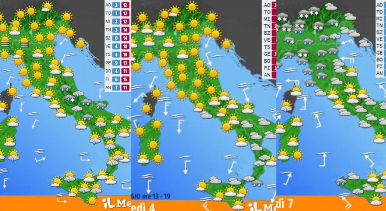 Meteo, con l