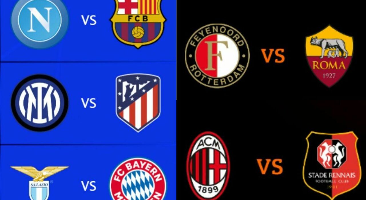 Champions League draw: Inter Atletico, Napoli – Barcelona, ​​Lazio – Bayern.  Europa League: Roma-Feyenoord and Milan-Rennes