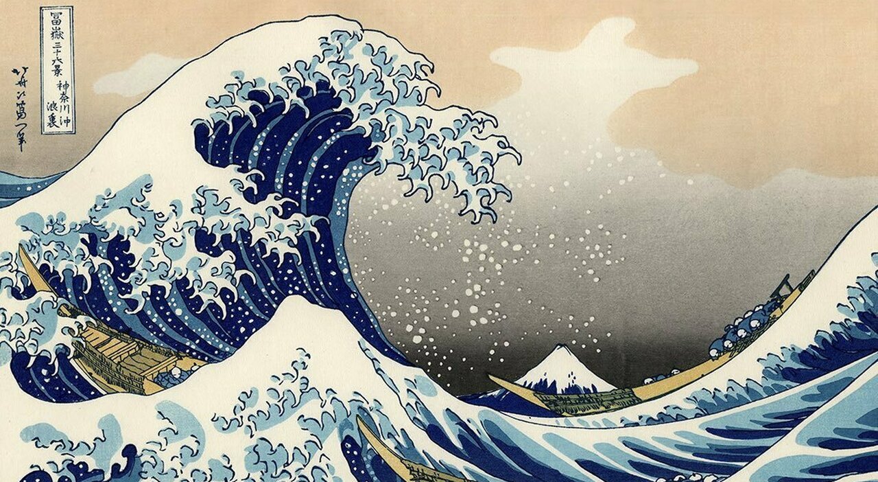 Il quadro giapponese La grande onda di Kanagawa di Hokusai è stato