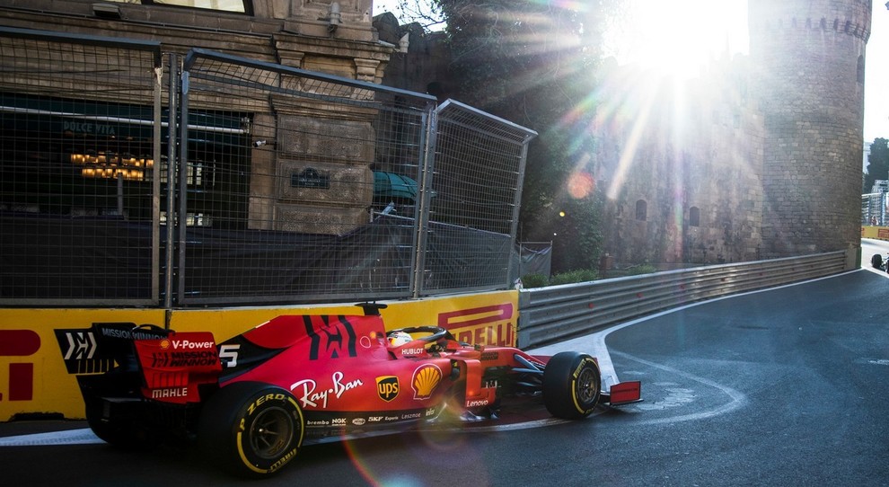 La Ferrari nello scorso Gp di Baku