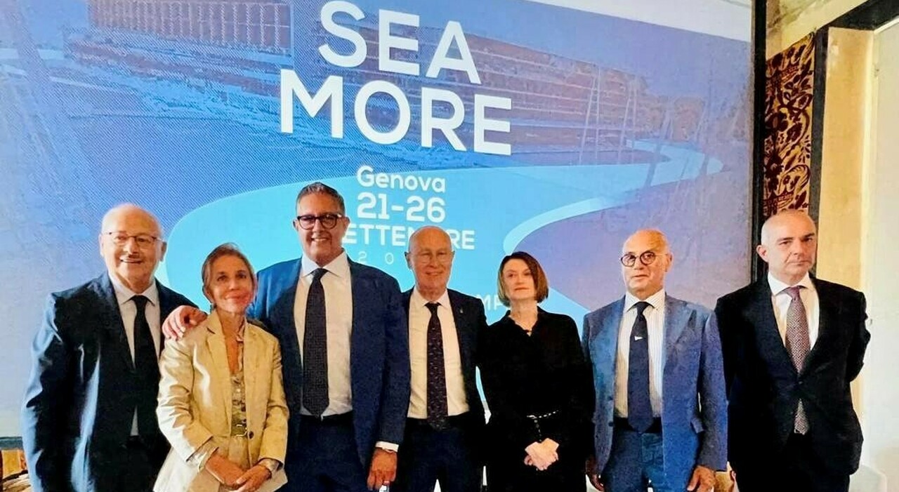 I partecipanti alla conferenza stampa di presentazione del salone nautico di Genova 2023