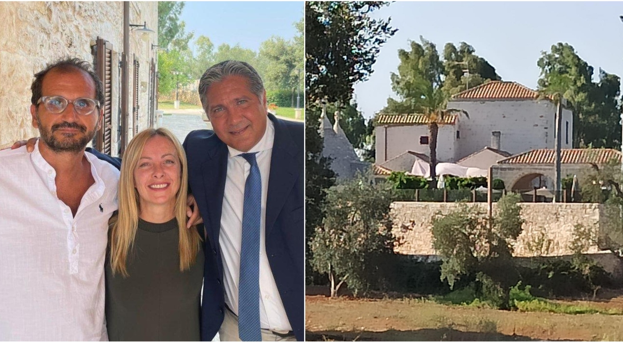 Meloni è in Puglia, cena nel resort di Borgo Egnazia (con Arianna e Giambruno) poi alla Masseria Beneficio. Le vacanze della premier