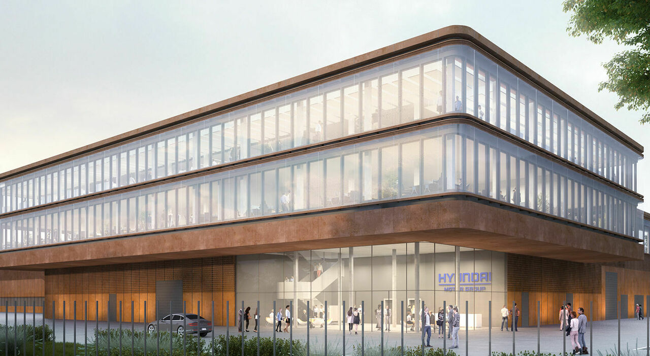 Il rendering del nuovo Hyundai Motor Europe Technical Center GmbH