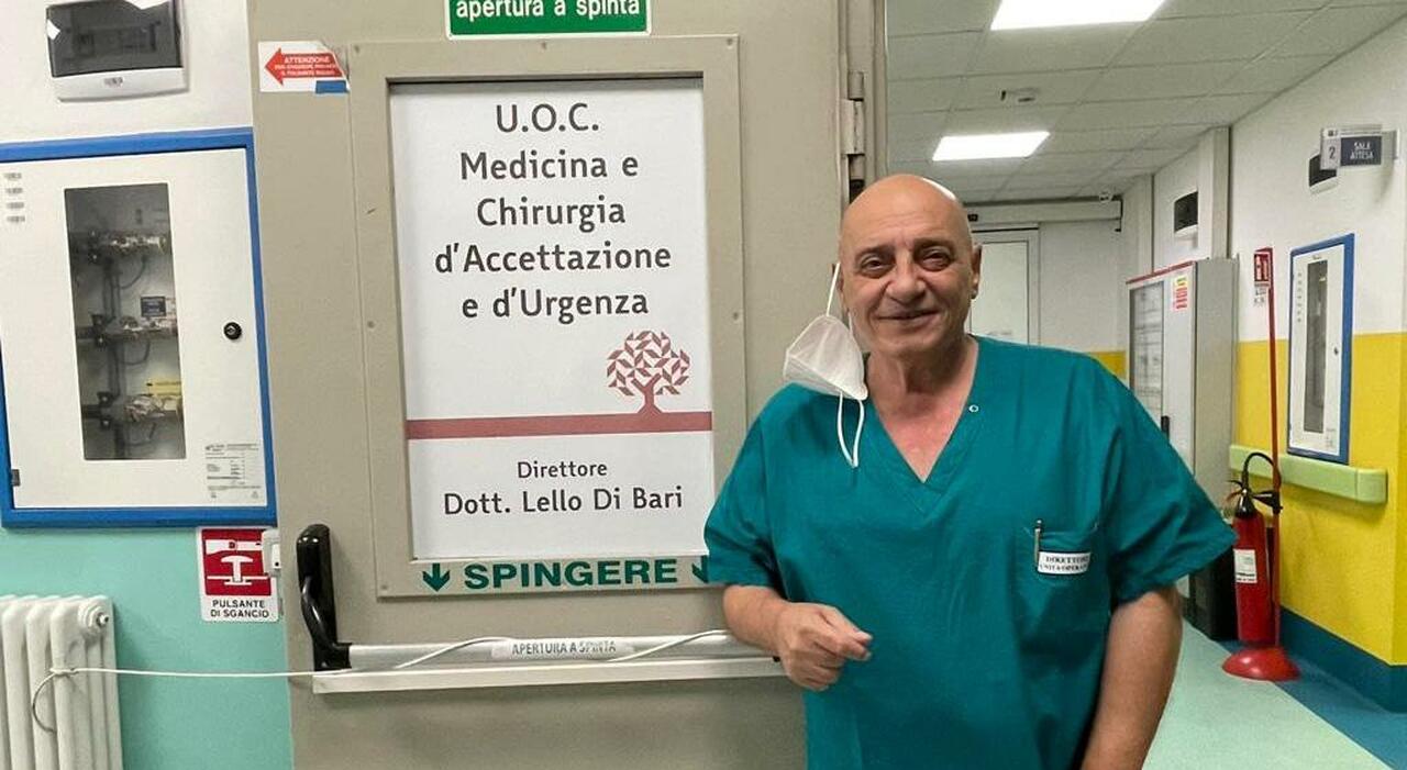 Di Bari torna in ospedale a 71 anni: «Il camice mi mancava»