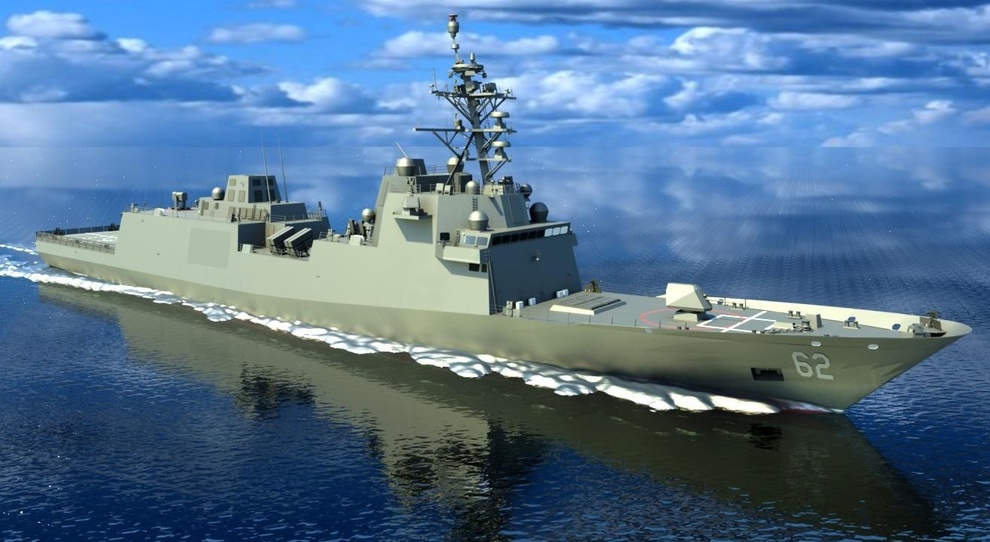 Il rendering della prima fregata lanciamissili della classe «Constellation» che Fincantieri costruirà per la US Navy