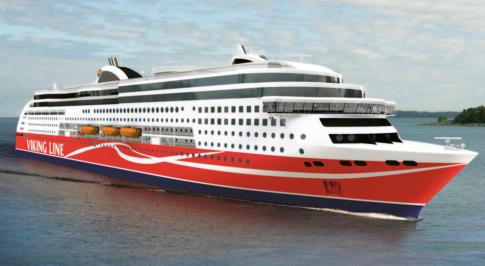 In rendering di una delle navi gemelle che Fincantieri costruirà per la Viking Ocean Cruises