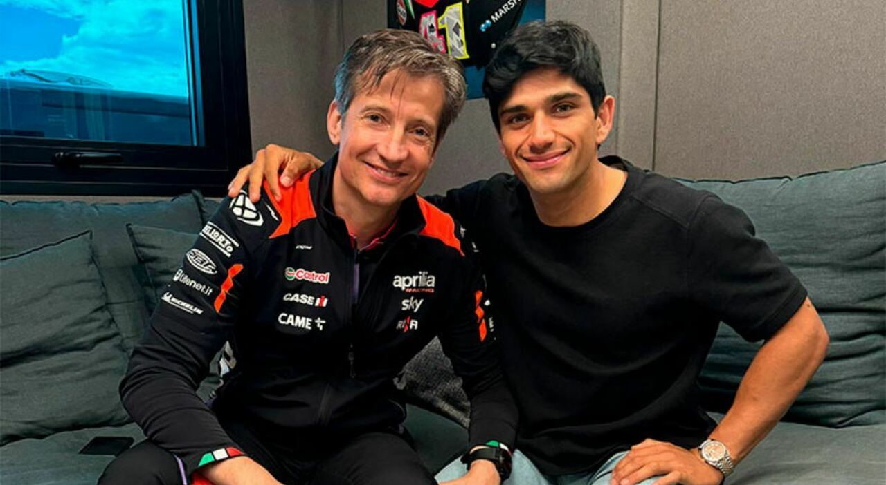 Massimo Rivola, amministratore delegato di Aprilia Racing con Jorge Martin