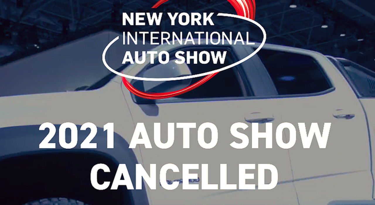 La foto del comunicato in cui si ufficializzava la cancellazione del New York Auto Show