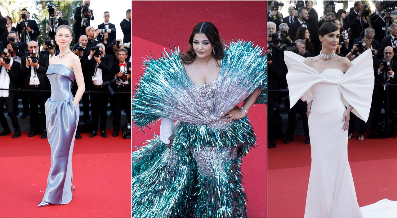 Cannes 2024, pagelle look oggi: Margaret Qualley aiuto (4), Aishwarya Rai  come i festoni di Natale (s.v.). Eva Green Maleficent (5)