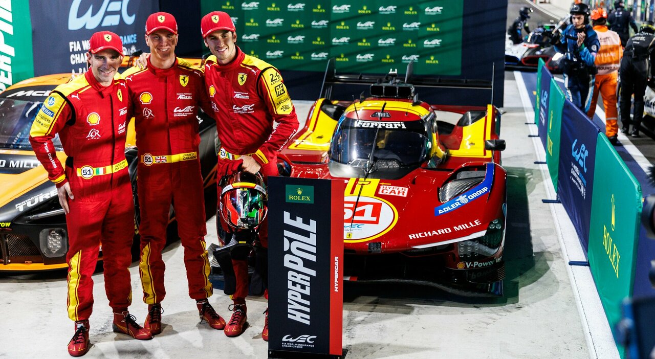 la Ferrari hypercar che, con un velocissimo Antonio Giovinazzi, ha siglato la pole della 1812 km del Qatar