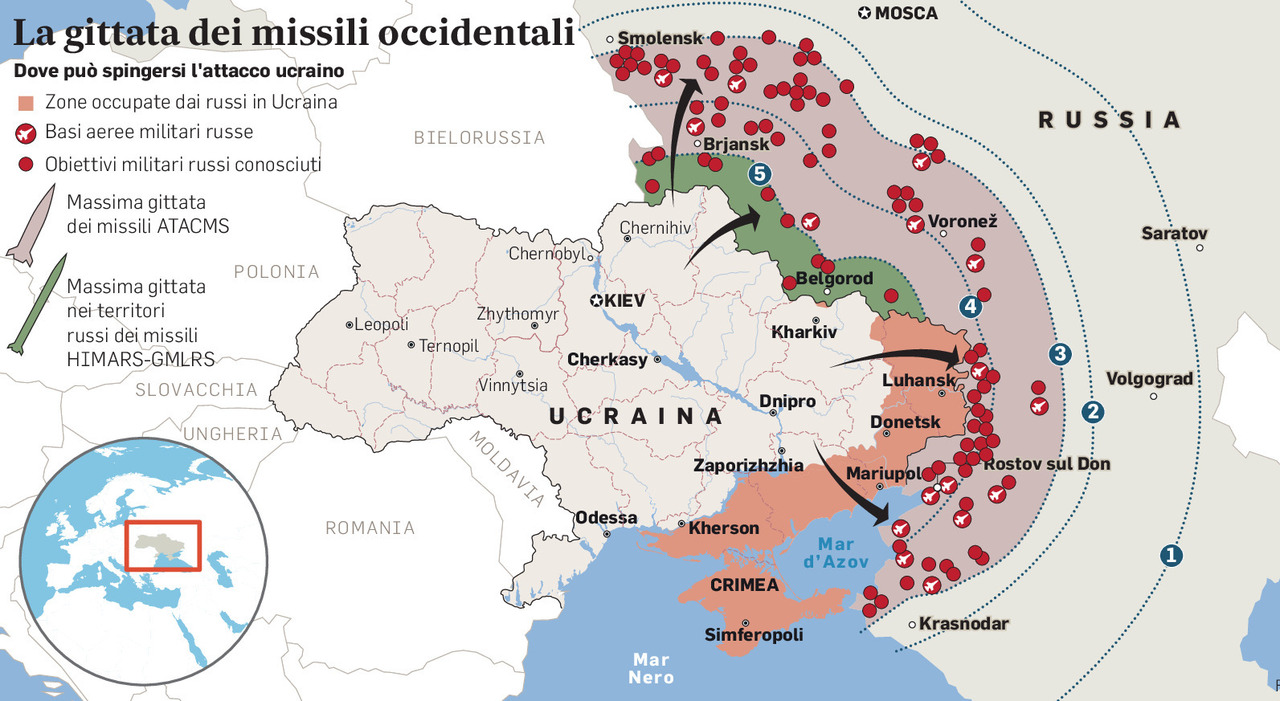 Ucraina, missili Usa contro la Russia: cosa può succedere ora? Atacms non decisivi, ma allontanano la tregua