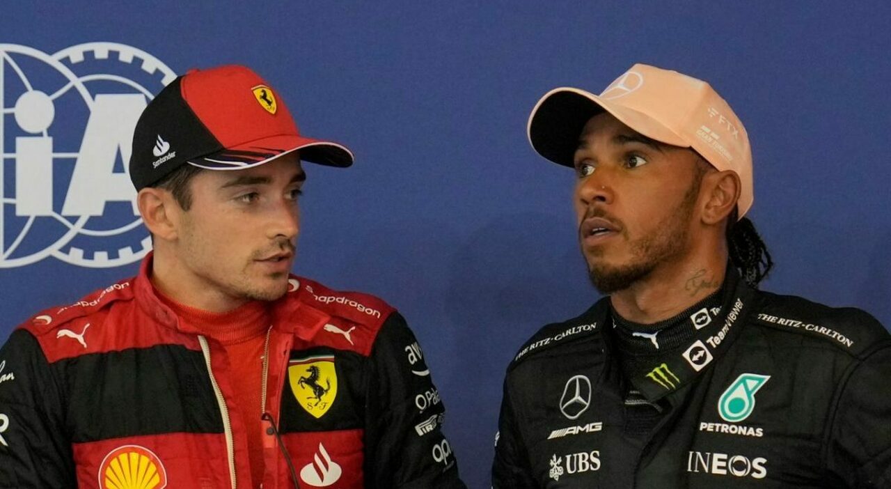 Charles Leclerc e Lewis Hamilton