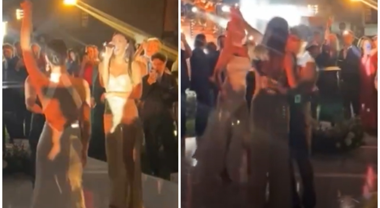 Belen canta Sesso e Samba con Tony Effe al matrimonio di Cecilia: poi il  ballo sexy col cantante