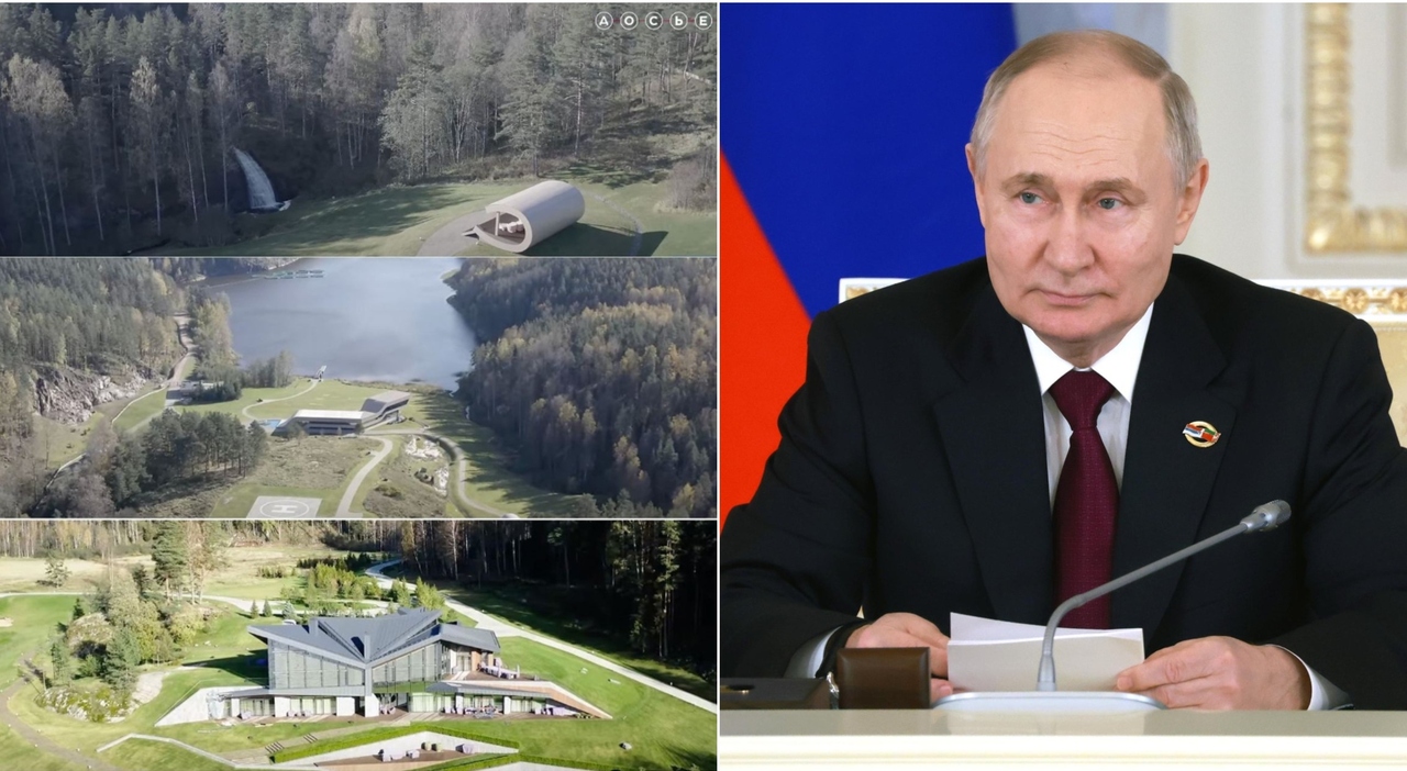 Putin, il nascondiglio segreto a 30 chilometri dal confine Nato. «Eliporti,  yacht e una cascata personale scoperti da un drone»