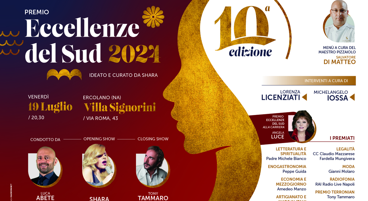 Premio Eccellenza per il Sud Italia a Villa Signorini