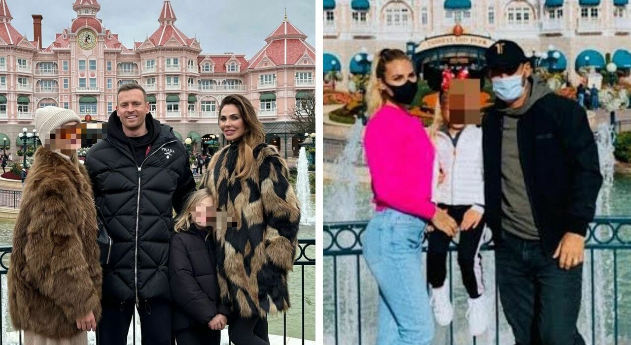 Ilary Blasi e Bastian Muller, il ritratto di famiglia a Disneyland Paris. I  fan notano la somiglianza: &laquo;Uguale a quello con Francesco  Totti&raquo;