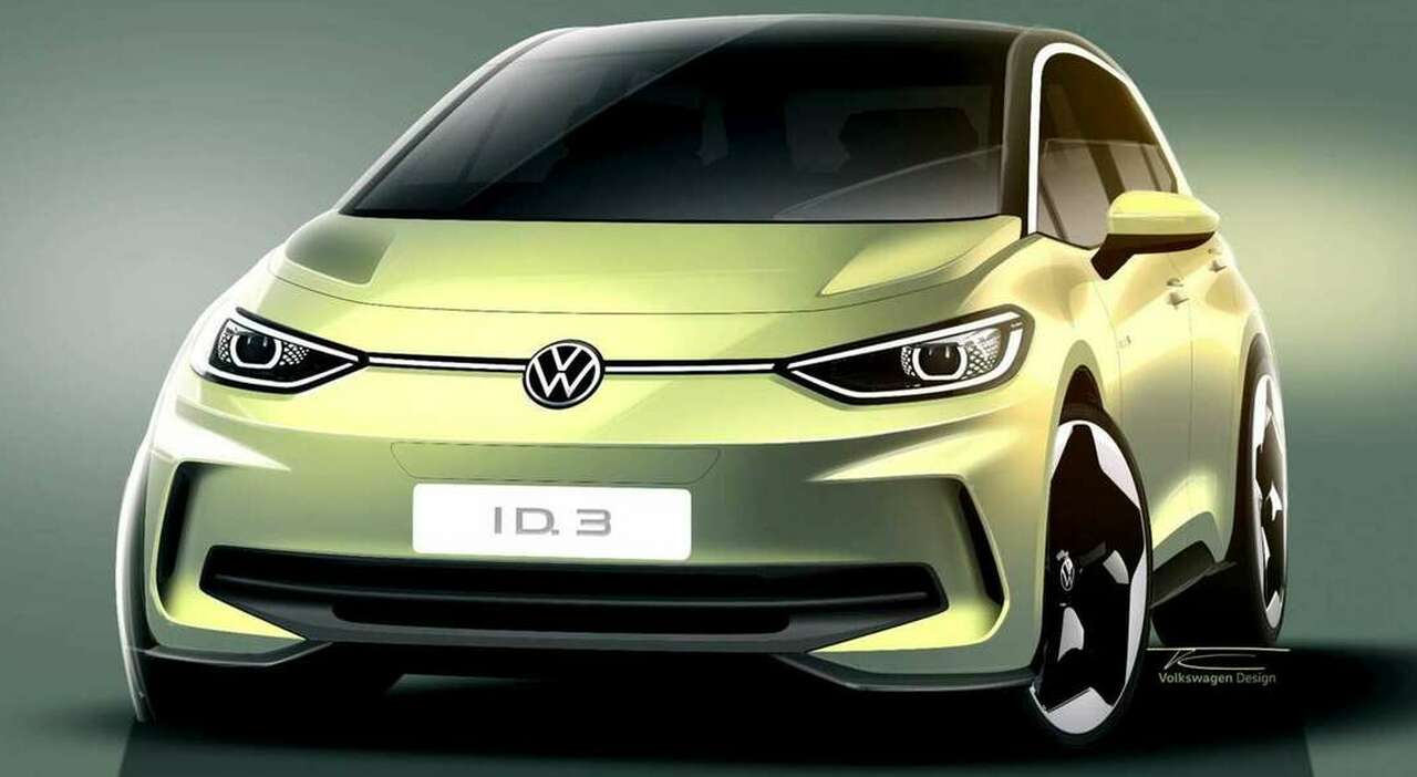 Il bozzetto della nuova Volkswagen ID.3