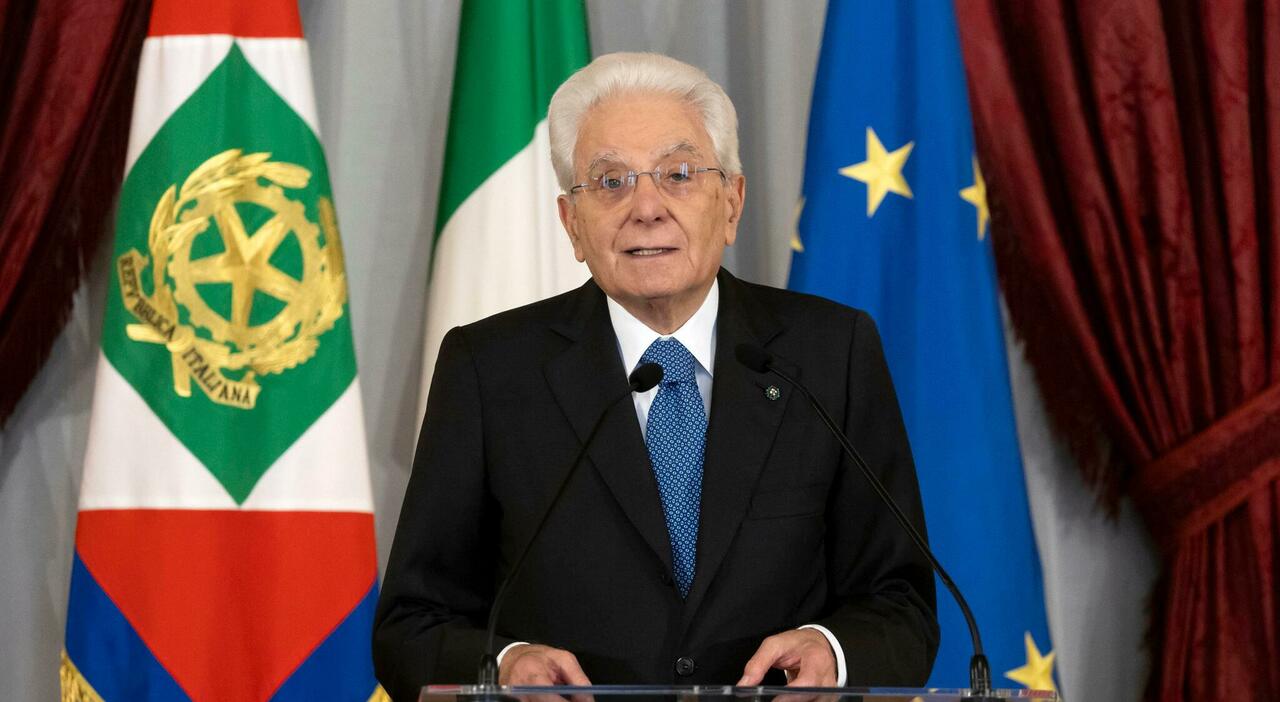 Il presidente della Repubblica Sergio Mattarella all' Università del