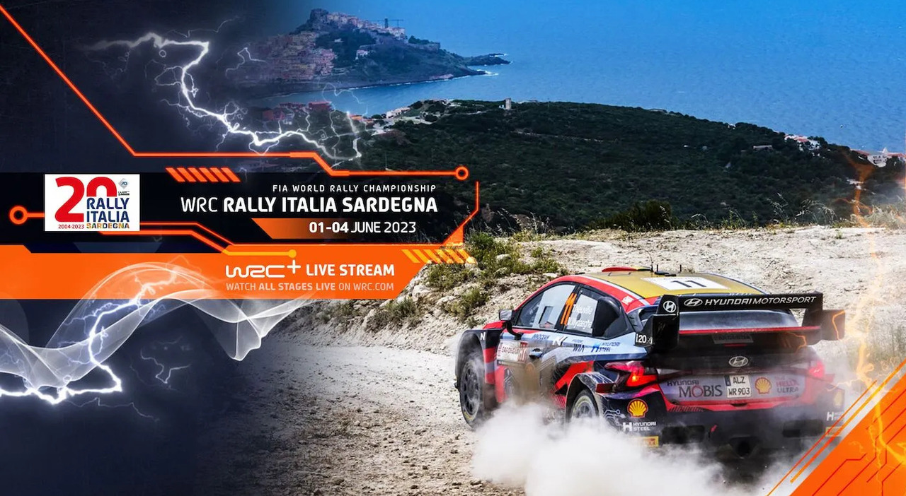 La locandina del WRC in Sardegna nel weekend