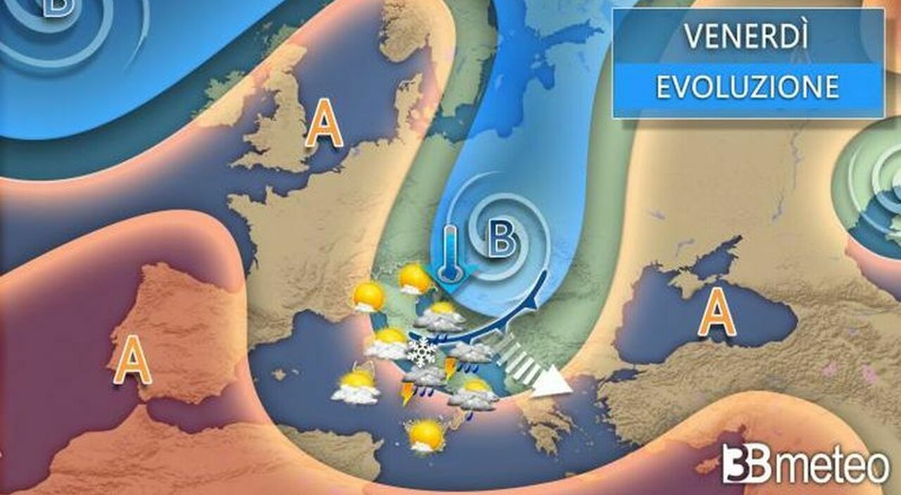 Neve dicembre, il meteo cambia da venerdì: temperature in picchiata e fiocchi bianchi anche a bassa quota