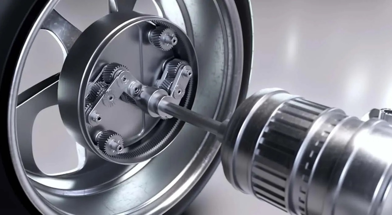 L'Uni Wheel si basa sull'idea che con il motore elettrico non è più necessario posizionarvi accanto la trasmissione con il rapporto di riduzione, ma quest'ultima può essere collocata anche all'interno del mozzo ruota.