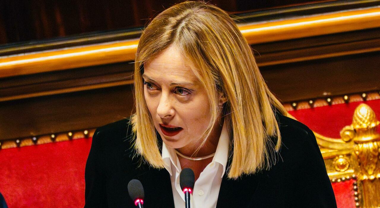 La presidente del Consiglio Giorgia Meloni al Senato