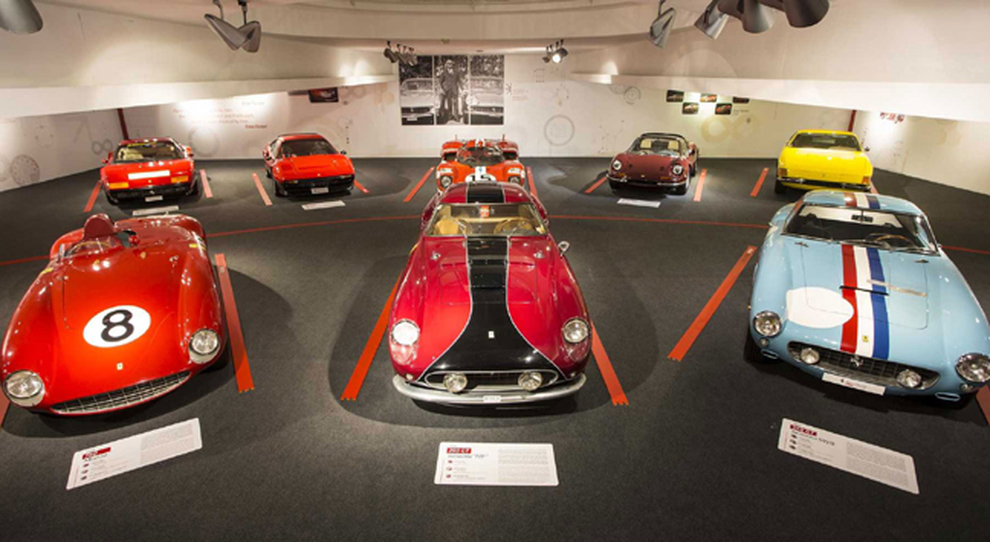 Una sala del Museo Ferrari a Maranello