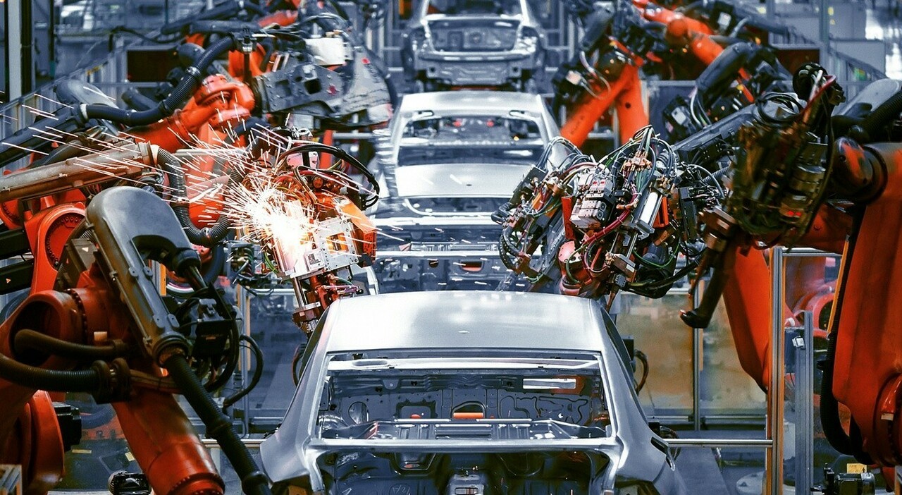 Una fabbrica di automobili