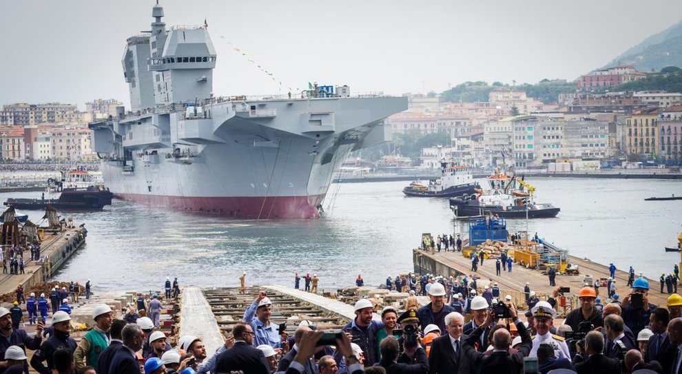 Il Presidente Mattarella assiste al varo della nave Trieste