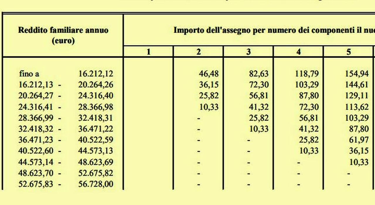 Assegno Familiare, Aumenti Importi E Nuovi Redditi Soglia Per I Nuclei ...