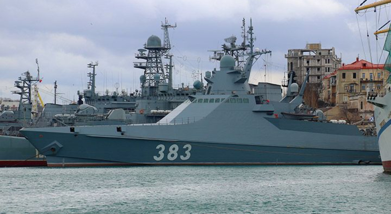 Ukrainian Drones Attack Russian Patrol Ship Sergiy Kotov in Crimea