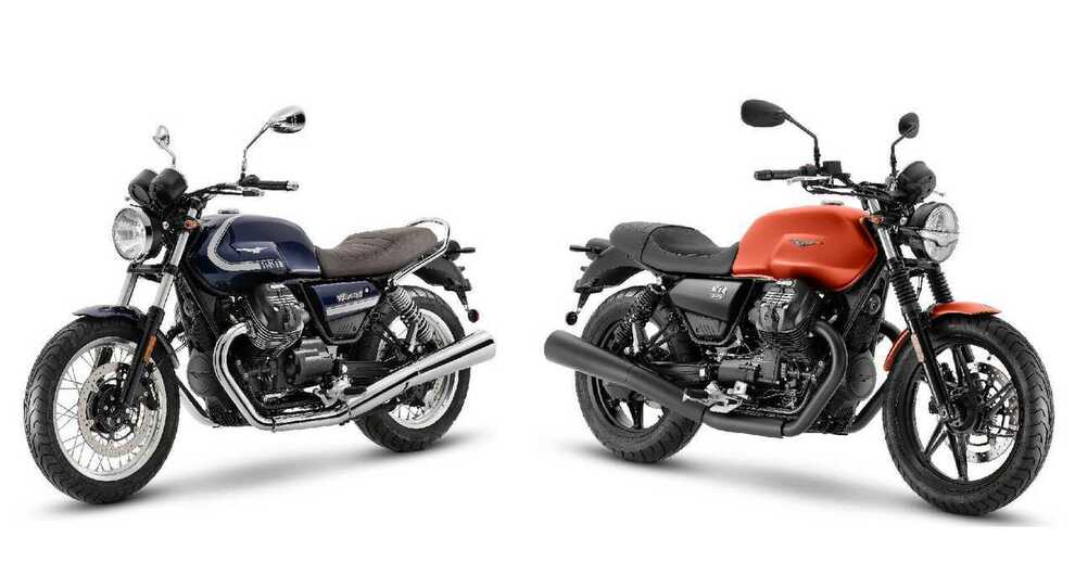 La nuova Moto Guzzi V7 in versione Special (a sinistra) e Stone