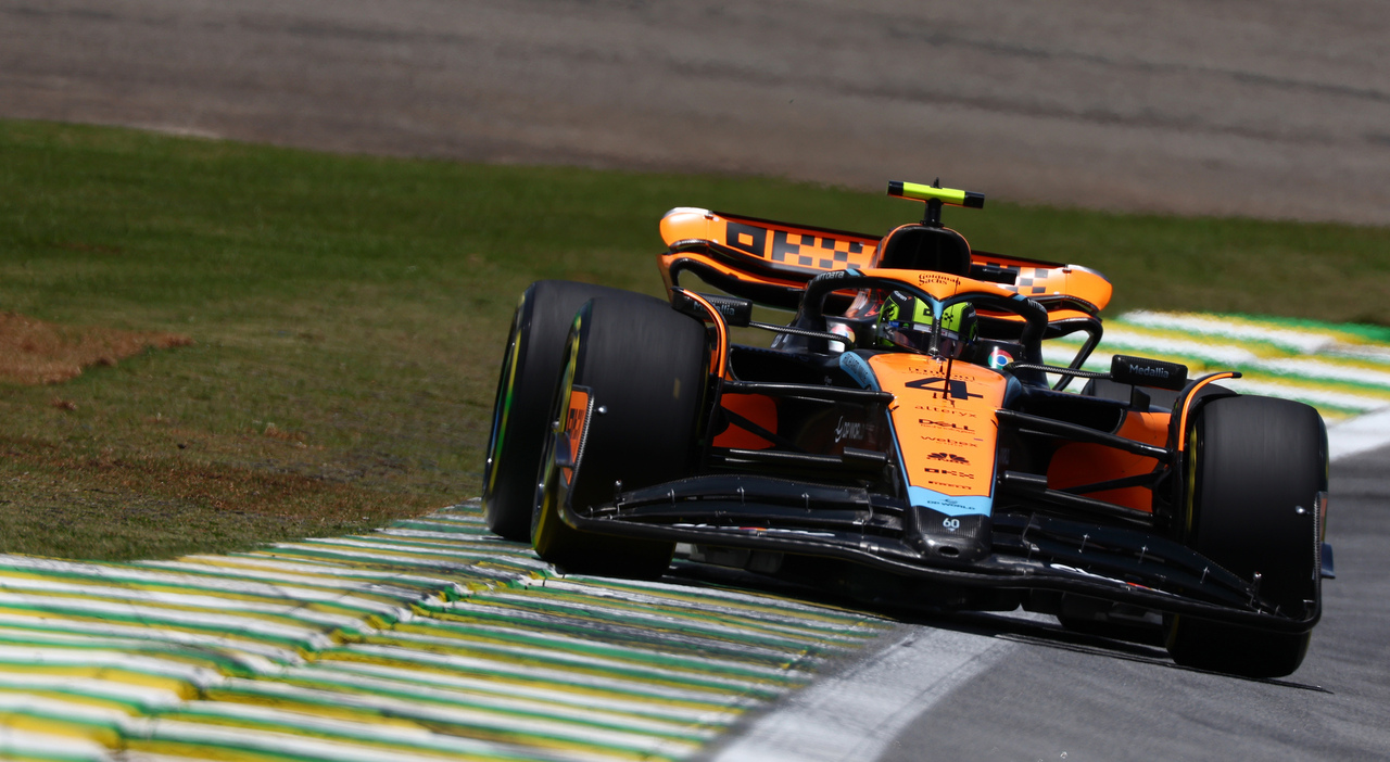 La McLaren di Lando Norris in Brasile