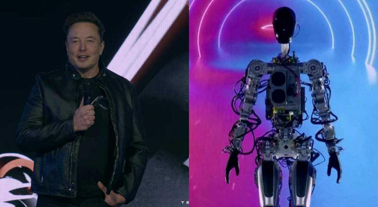 Tesla con Optimus, il robot umanoide svelato dal patron di Tesla