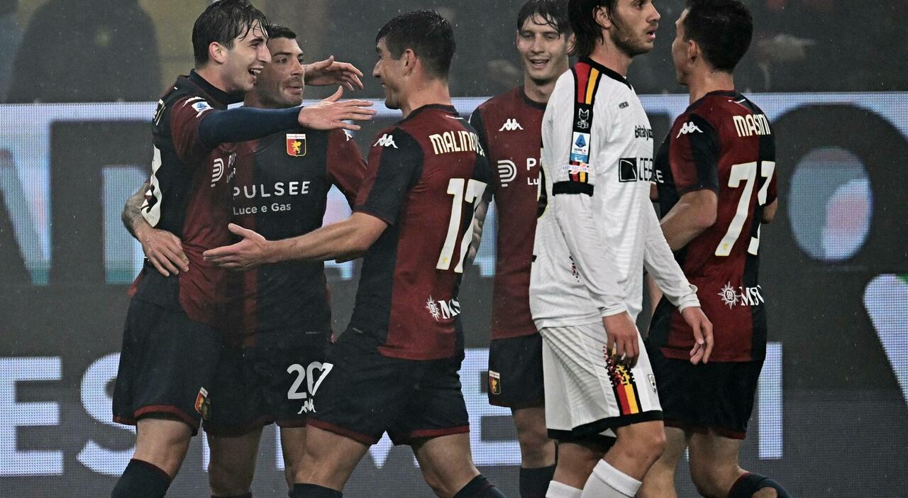 Genoa Lecce diretta, doppietta di Miretti. Giallorossi in difficoltà