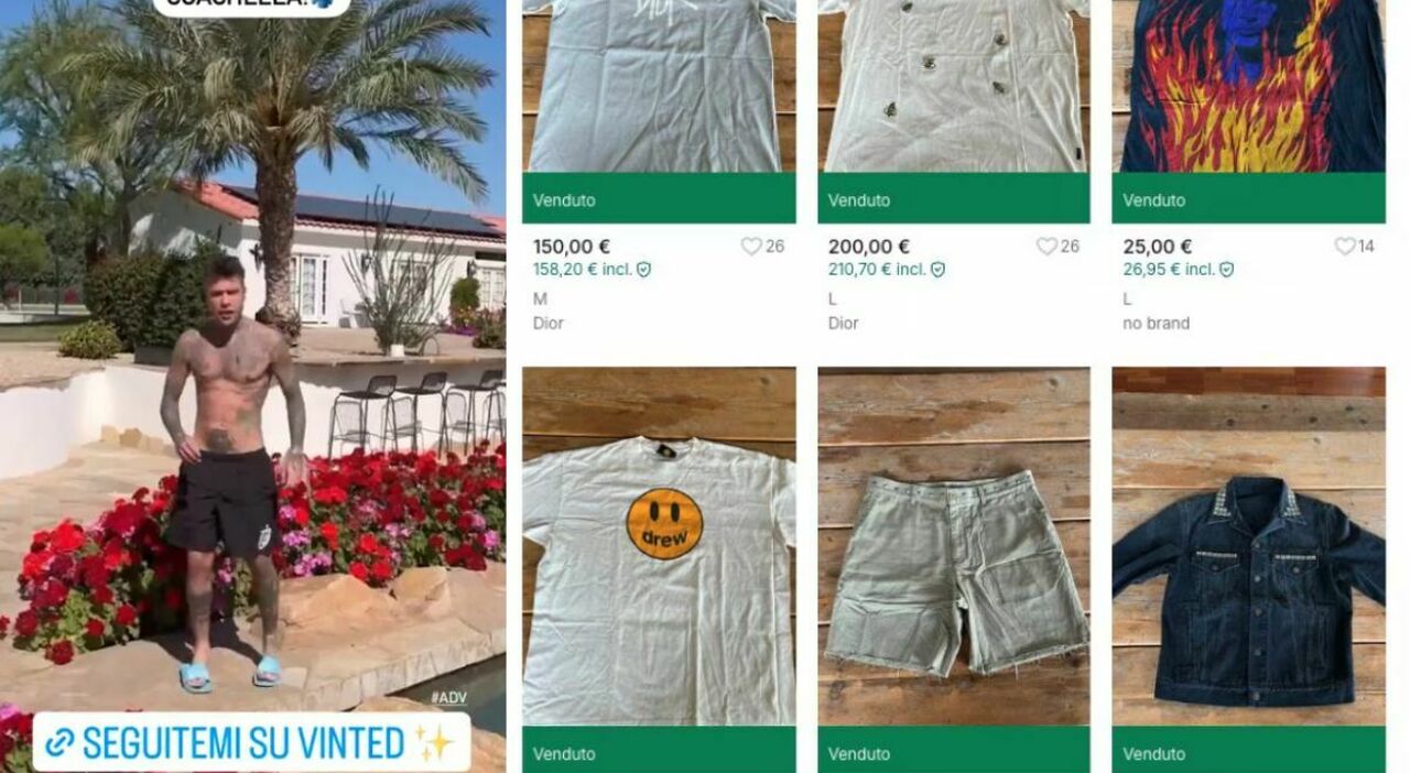 Fedez vend ses vêtements sur Vinted après Coachella