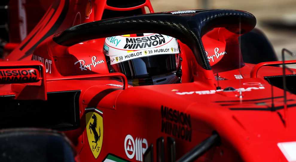 Nella foto, Vettel nei test di Barcellona