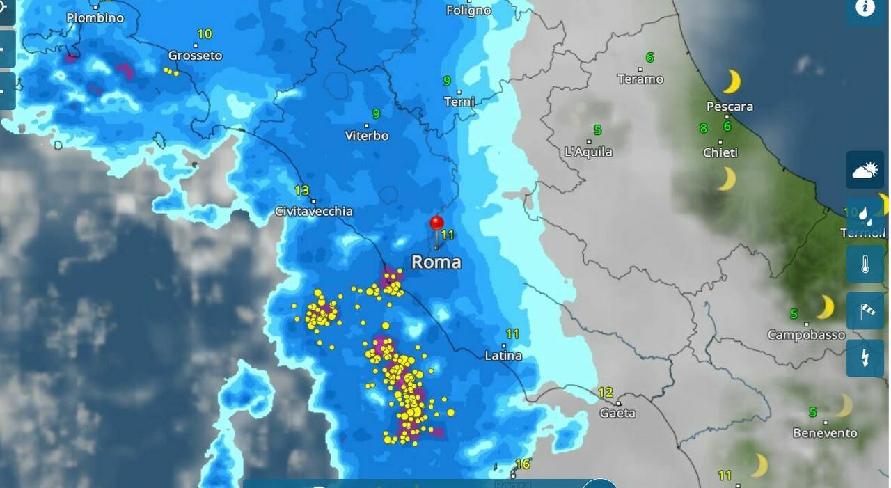 Allerta meteo per temporale a Roma: dove e quando pioverà, le previsioni del weekend