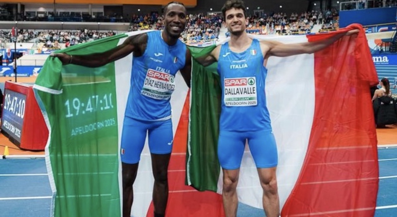 Ostia: celebrazione dell’oro europeo indoor del triplista Andy Diaz al Lido con le Fiamme Gialle di Castel Porziano